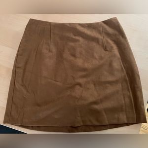 Never worn, new with tags - Abercrombie & Fitch Brown Vegan Suede Mini Skort